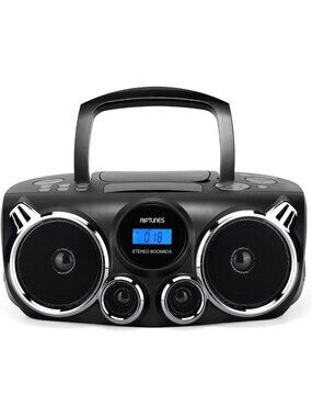 Bluetooth Portable CD Player Boombox with AM/FM Radio, USB/SD, Enhanced Bass